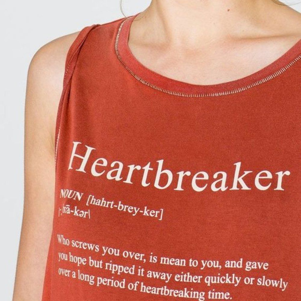 Pull and Bear Heartbreaker Heavy Tank Top Euro Medium - Picture 2 of 8